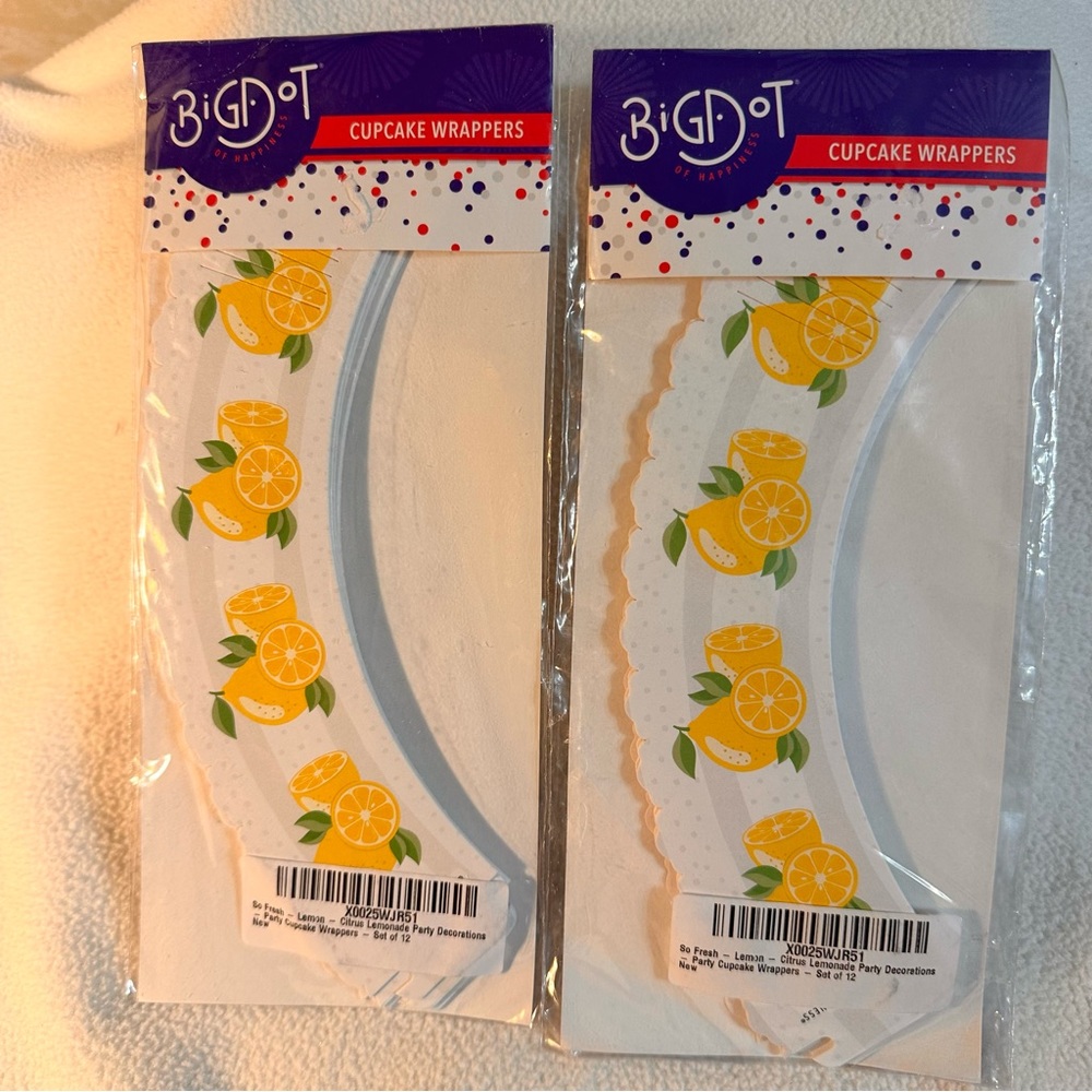Lemon Cupcake Wrappers
